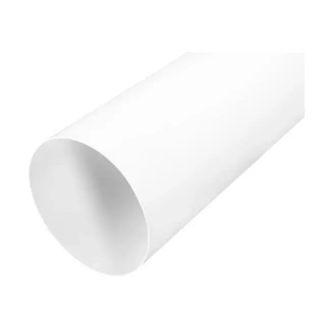 Tubo blanco diámetro 125 mm - longitud 1 metro RAL 9010