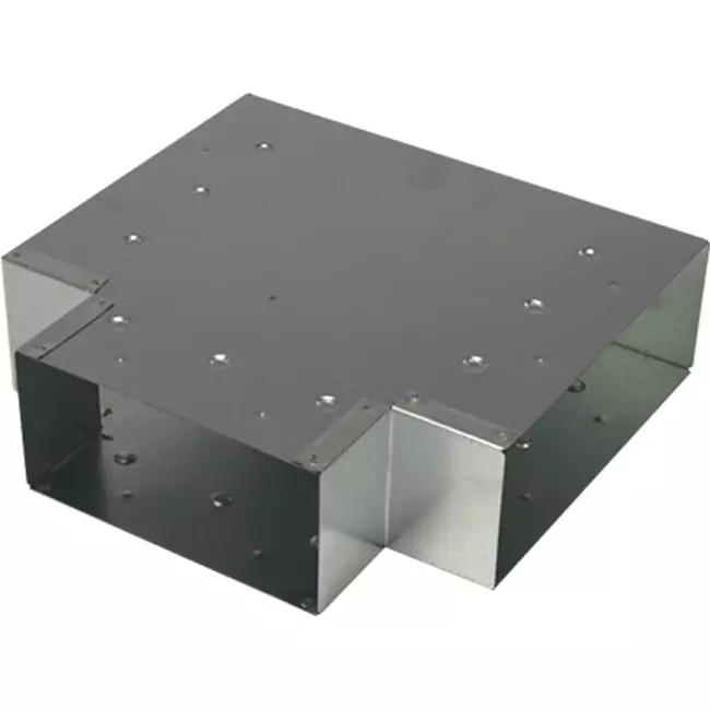 Pieza en T (acodada) 90 grados 170x80 mm - 170x80 mm para conducto de humos