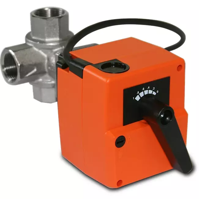 Válvula de bola de tres vías DN15 con actuador 230 V - STK 05