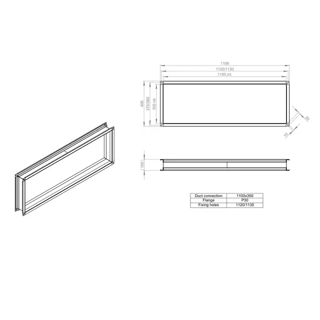 Conector flexible 1100 x 350 - VS 11035