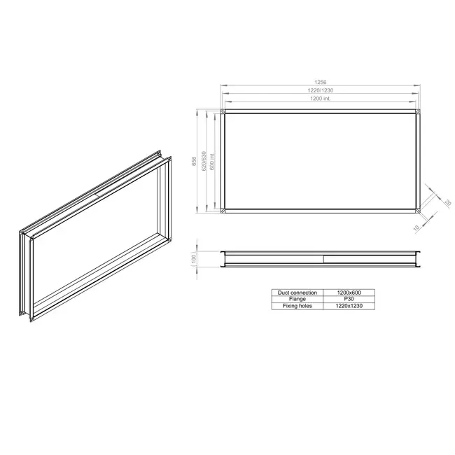 Conector flexible 1200 x 600 - VS 12060
