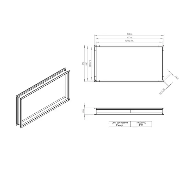 Conector flexible 1000 x 500 - VS 10050