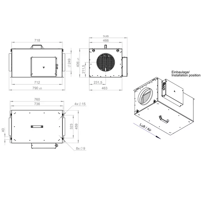 Unidad de alimentación con calefacción eléctrica - FFH 250 EC EOJR 01