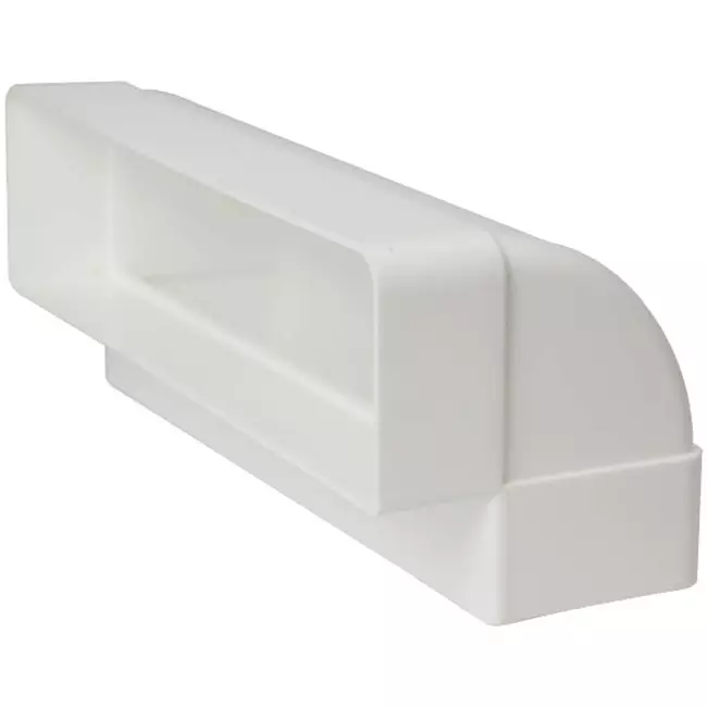 Plástico rectangular codo vertical 90° 220x90mm - KLV29-90