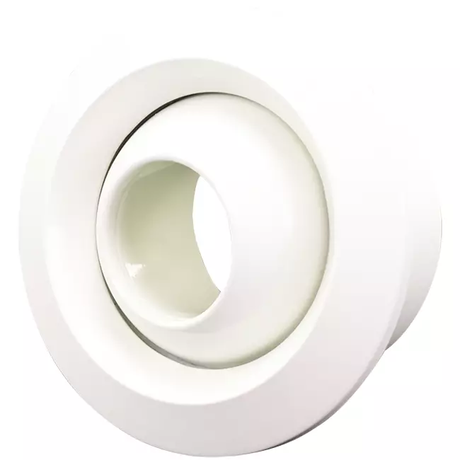 Rejilla de chorro 200mm Montaje en pared y techo RAL 9010