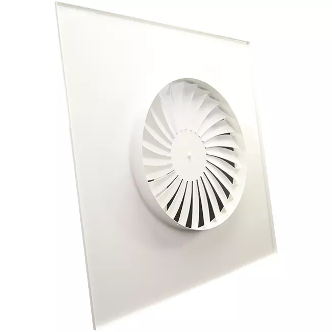 Difusor rotacional de aletas fijas 400mm cuadrado - SWS400 RAL9010