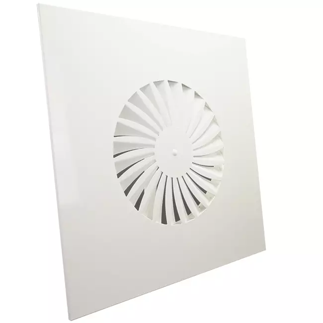 Difusor rotacional de aletas fijas 400mm cuadrado - SWS400 RAL9010