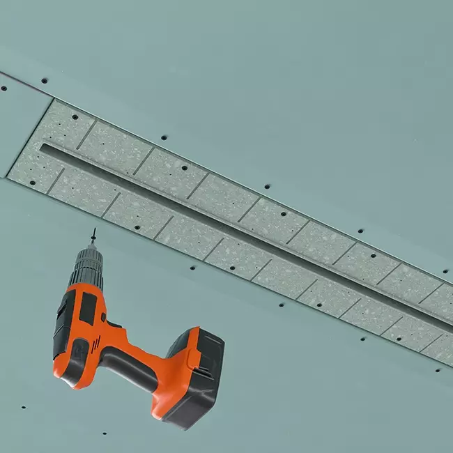 Difusor de ranura sin marco Ergovent 1000 mm con diámetro de conexión 90 mm - perfil