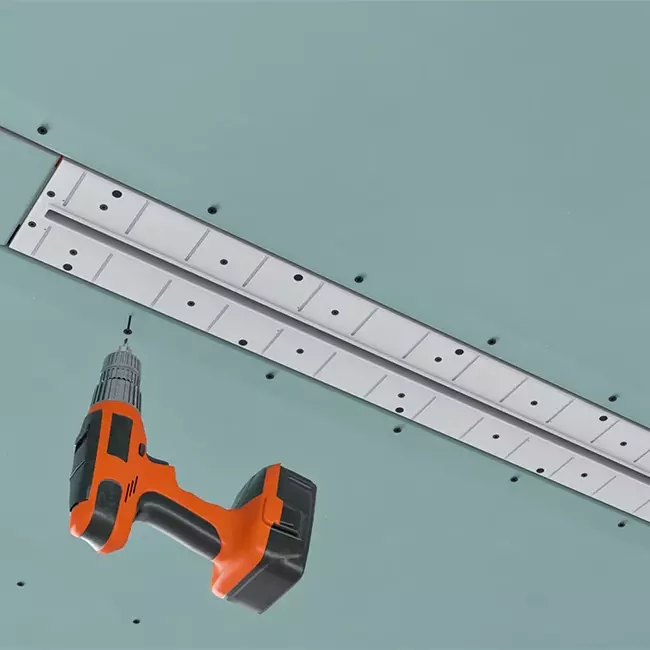 Difusor de ranura sin marco Ergovent 600 mm con diámetro de conexión 75 mm - perfil