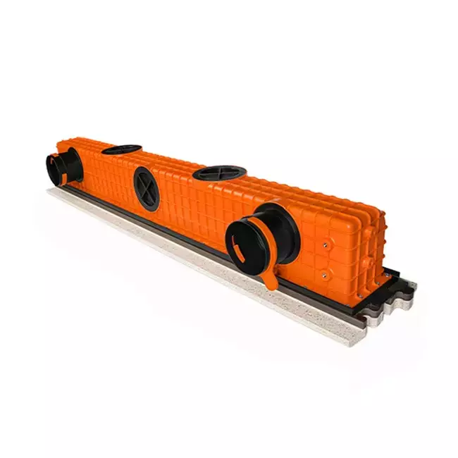 Difusor de ranura sin marco Ergovent 1050 mm con diámetro de conexión 90 mm - modular - 1 ranura