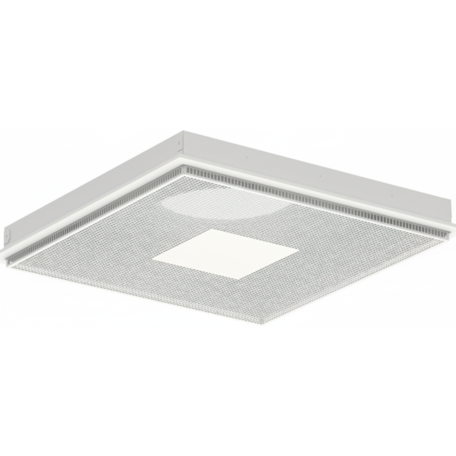 Difusor de techo perforado para impulsión y retorno 595x595 mm - 200 mm - RAL 9010