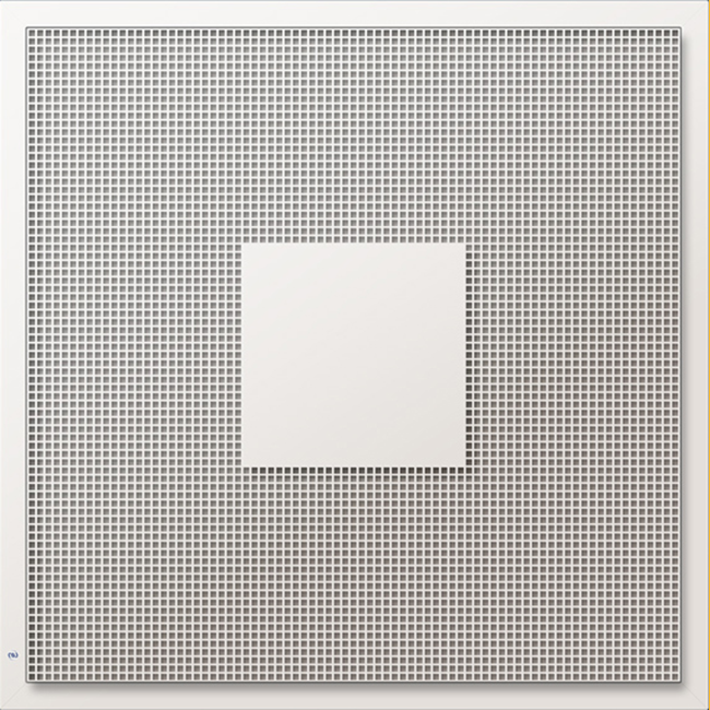 Difusor de techo perforado para impulsión y retorno 595x595 mm - 200 mm - RAL 9010