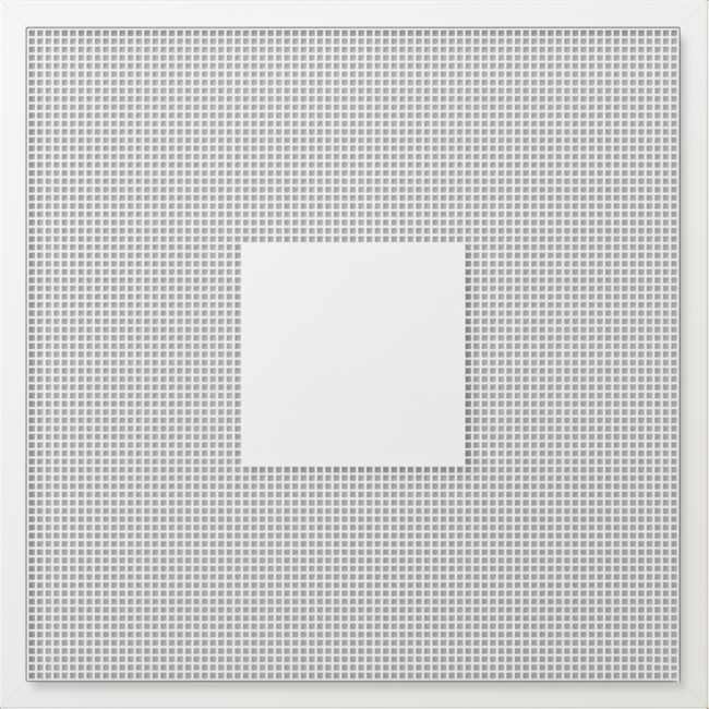 Difusor de techo perforado para impulsión y retorno 595x595 mm - 125 mm - RAL 9016