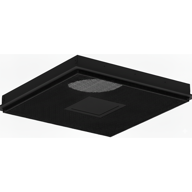 Difusor de techo perforado para impulsión y retorno 595x595 mm - 125 mm - RAL 9005