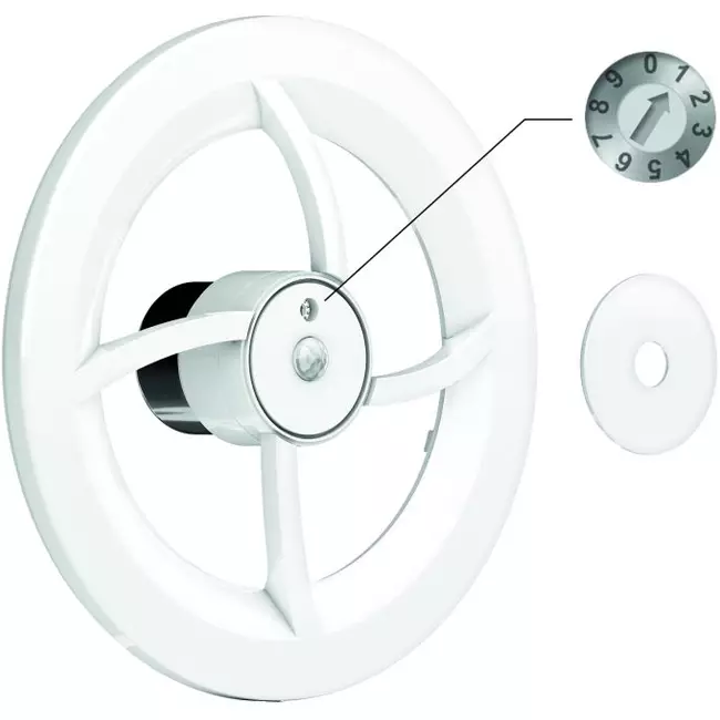 Ventilador de baño Solara con impulsor de calor - 100 mm de diámetro - blanco mate