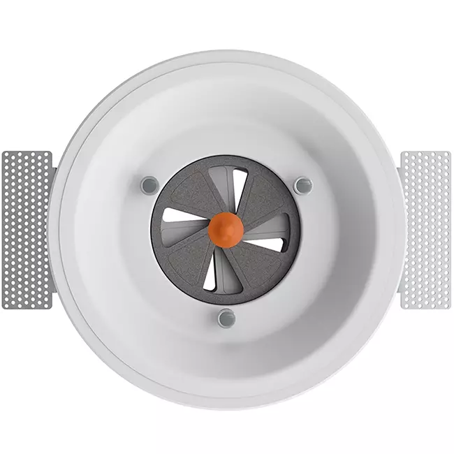 Válvula de ventilación redonda sin marco Ergovent, de 100 mm, para empotrar, con efecto Coanda