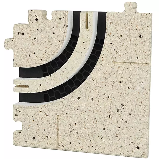 Cantonera curva Ergovent para difusores modulares de 2 ranuras