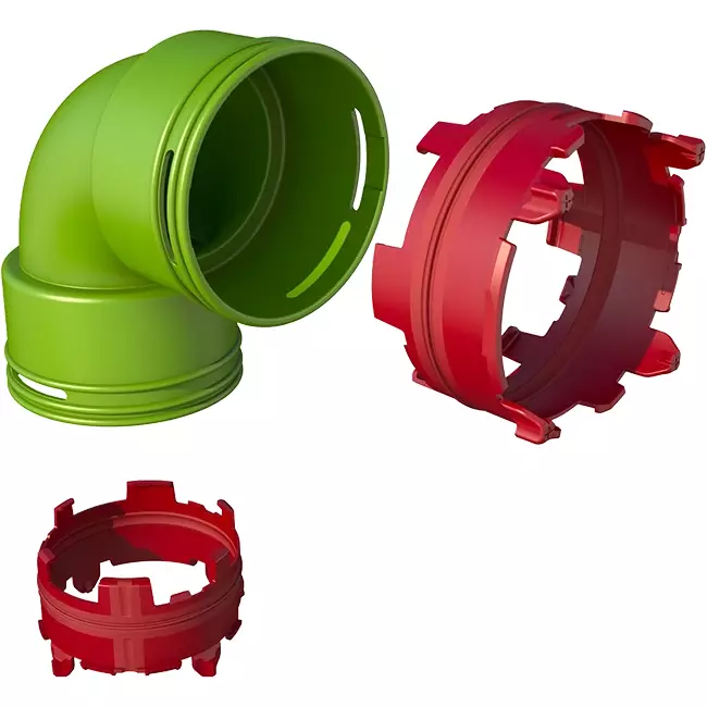 Conector de 90° codo Ubbink Air Excellent 23C