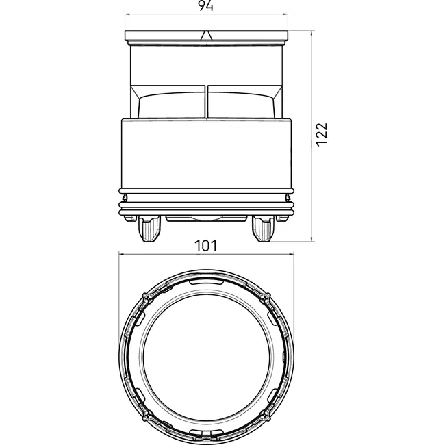 Conector Ubbink Air Excellent 48C para caja de distribución de aire DBOX 200/800