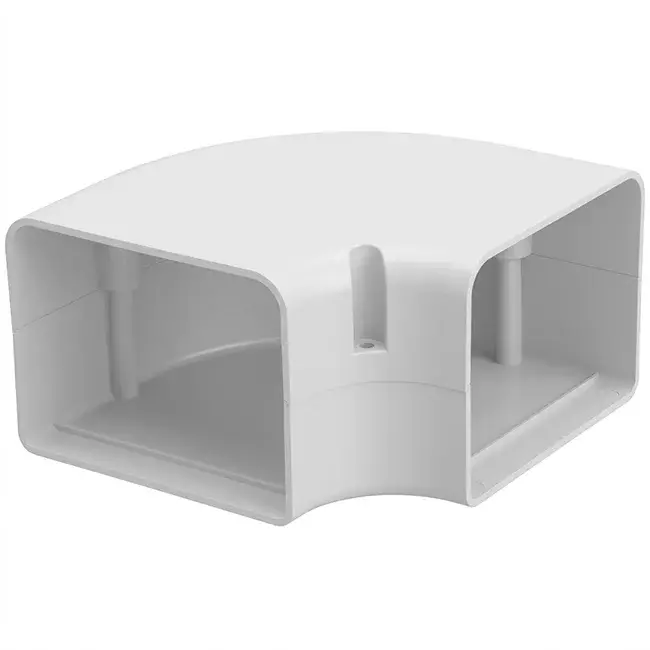 Codo plano ClimaConnect 90° para canal de montaje 100 mm - RAL 9010