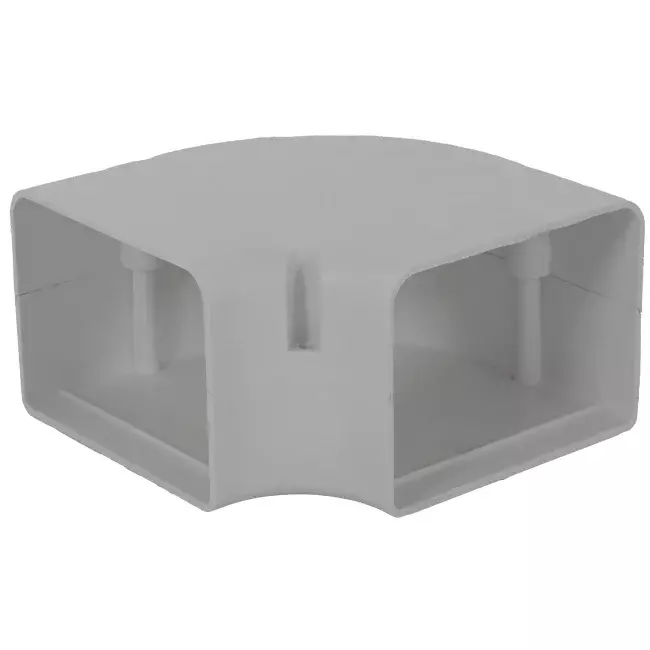 Codo plano ClimaConnect 90° para canal de montaje 100 mm - RAL 9010