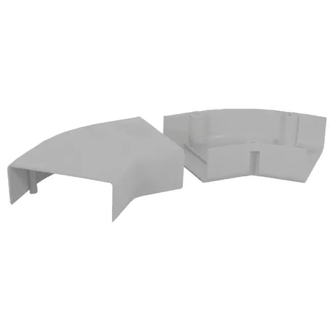 ClimaConnect 45° codo plano para conducto de montaje 100 mm - RAL 9010
