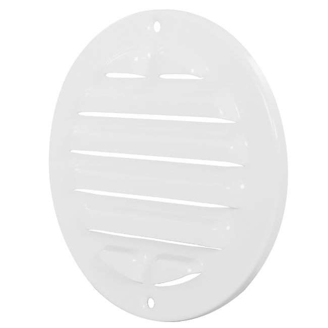 Rejilla exterior redonda 200 mm aluminio - RAL9016