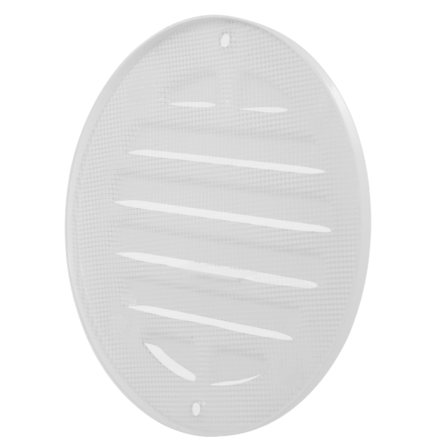 Rejilla exterior redonda 200 mm aluminio - RAL9016