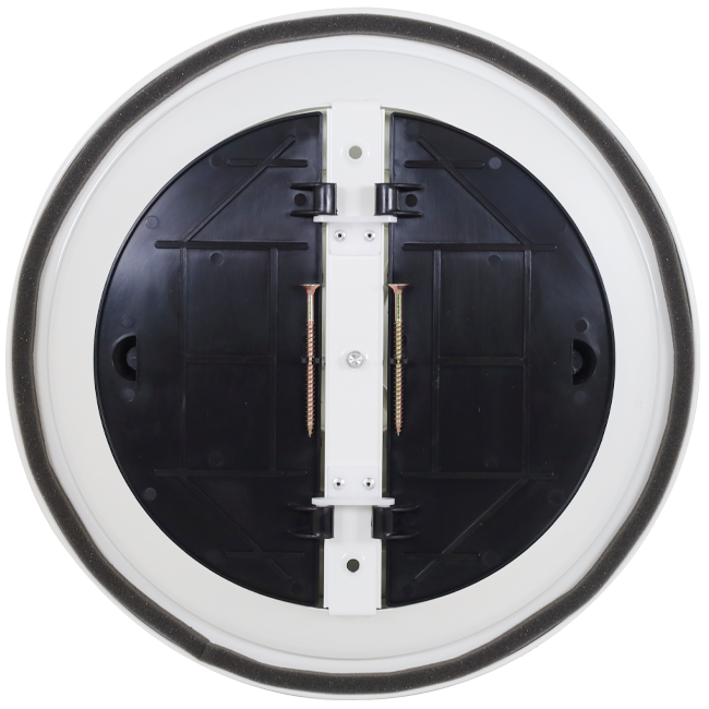 Rejilla de techo redonda con diseño fijo, Ø 250 mm - RAL9010