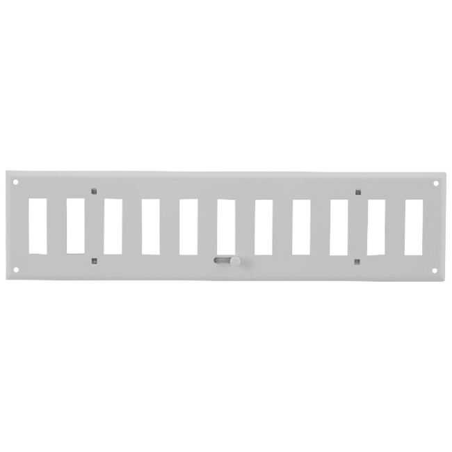 Rejilla de pared ajustable 400x100 mm metal - RAL 9016