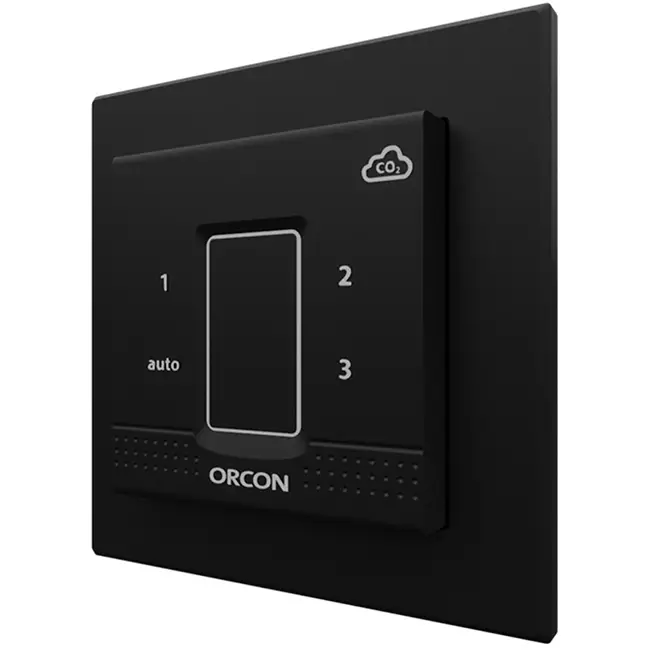 Tapa negra para sensor de control empotrado Orcon CO₂ 15RF