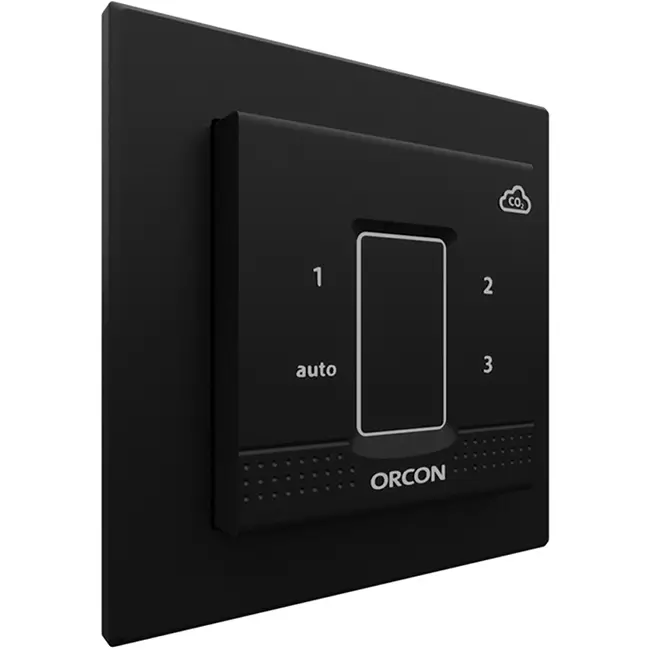 Tapa negra para sensor de control empotrado Orcon CO₂ 15RF
