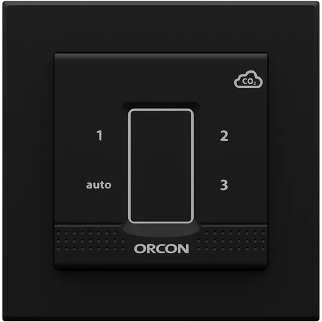 Tapa negra para sensor de control empotrado Orcon CO₂ 15RF