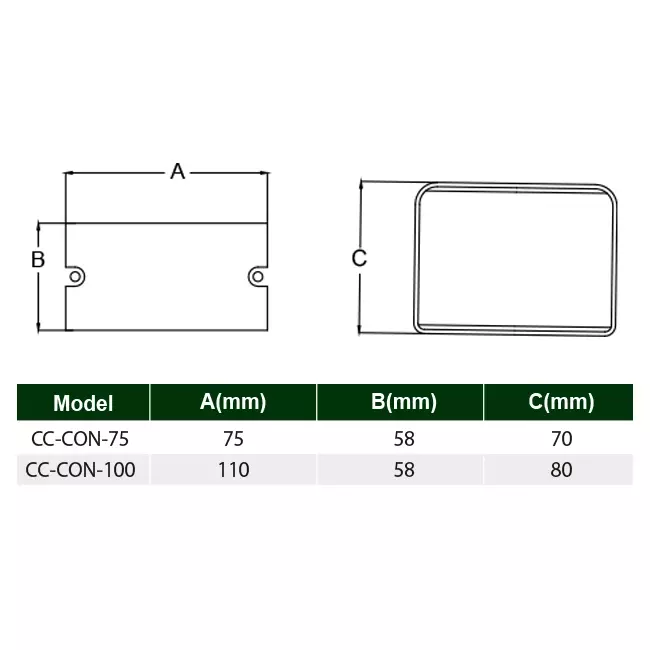 Pieza de conexión ClimaConnect para conducto de montaje 100 mm - RAL 9010