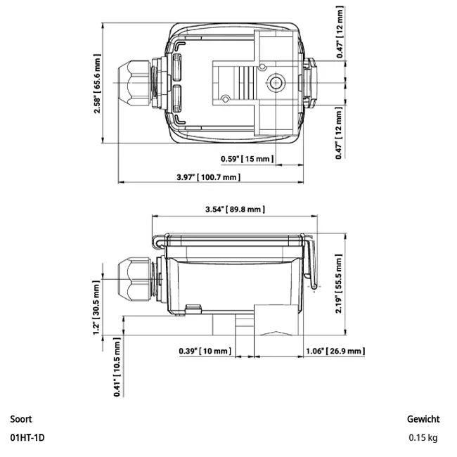 Sensor de temperatura de contacto Belimo Ni1000TK5000 - 01HT-1D