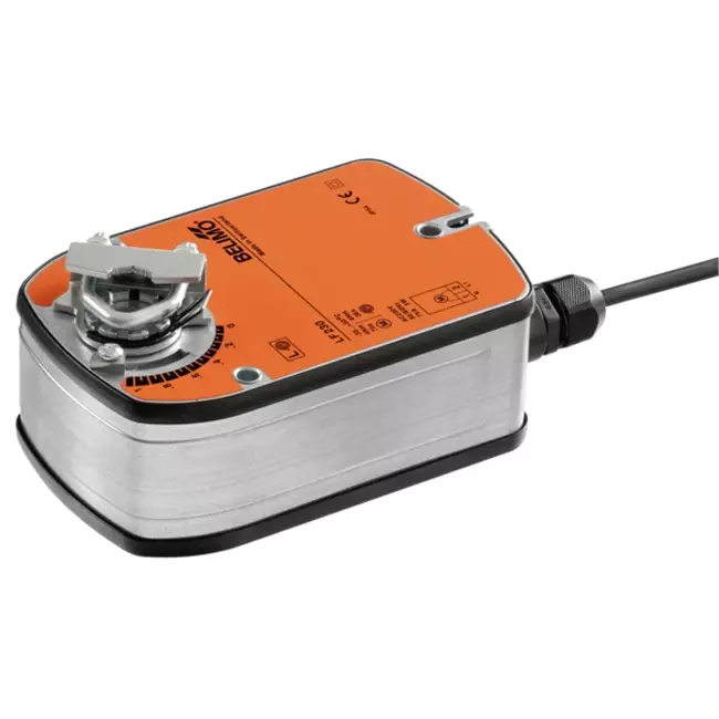 Actuador de válvula rotativa Belimo con retorno por muelle 100-240V - abrir/cerrar - 4 Nm - LF230