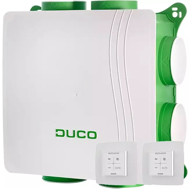 DucoBox Silent 2.0 400 m³/h + control RF + sensor CO2 - enchufe de seguridad