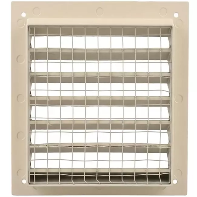 Rejilla exterior de aluminio 100x100 mm - RAL 1015