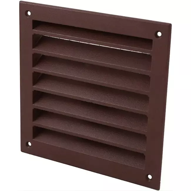Rejilla exterior aluminio 100x100 mm - RAL 8016