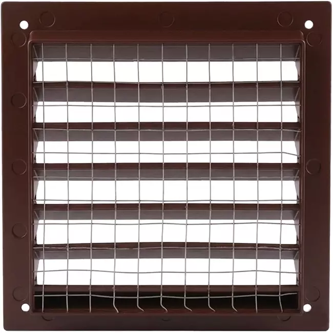 Rejilla exterior aluminio 100x100 mm - RAL 8016