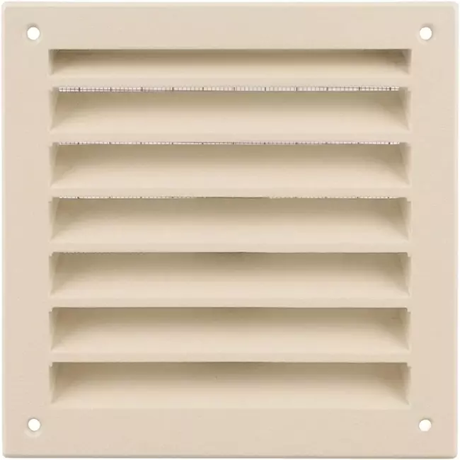 Rejilla exterior de aluminio 100x100 mm - RAL 1015