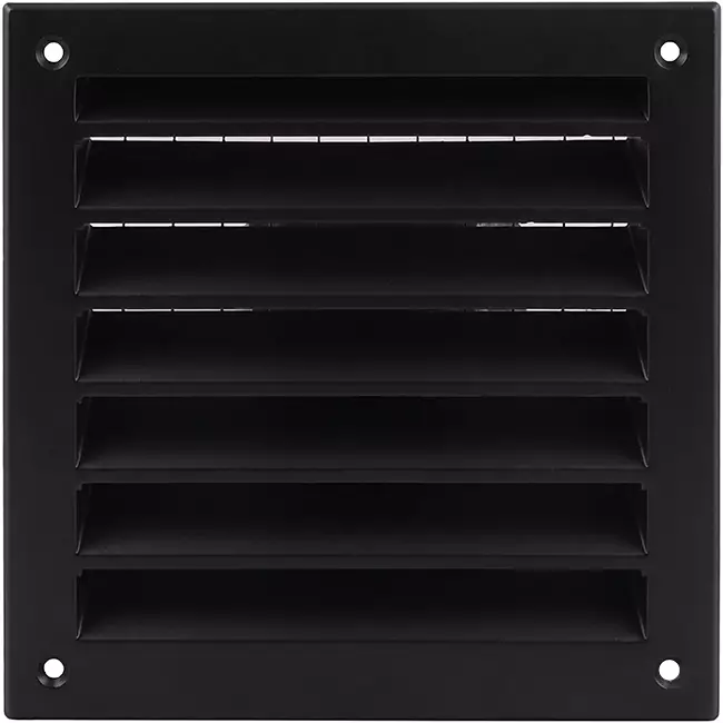 Rejilla exterior de aluminio 100x100 mm - RAL 9005