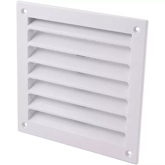 Rejilla exterior aluminio 100x100 mm - RAL 9016