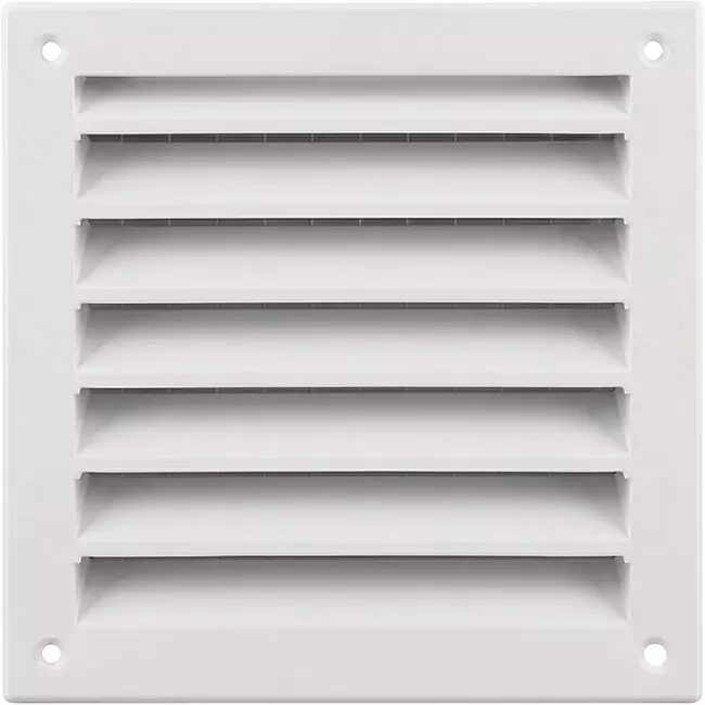 Rejilla exterior aluminio 100x100 mm - RAL 9016