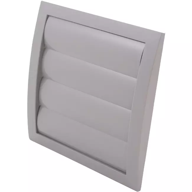 Rejilla de ventilación de sobrepresión de lamas de 190x190 de diámetro: 125 gris - ND12ZP