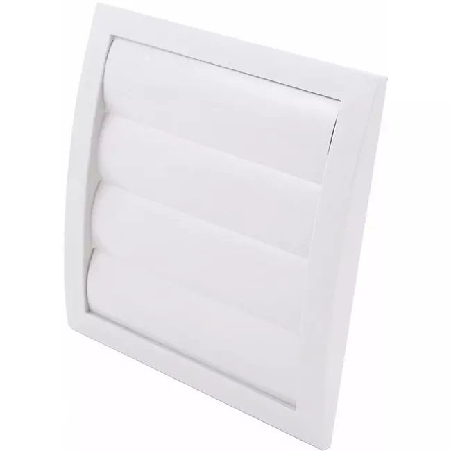 Rejilla de ventilación de sobrepresión de lamas de 190x190 de diámetro: 150 blanco - ND15Z