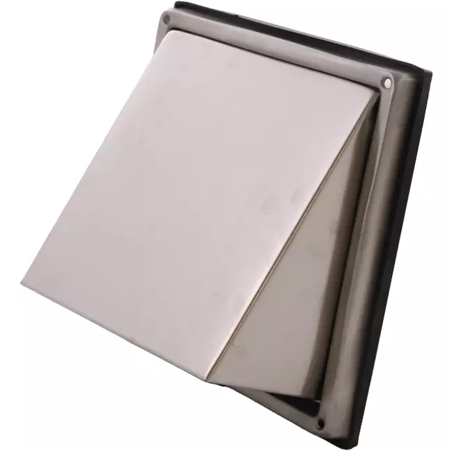 Rejilla frontal de acero inoxidable de 100 mm con compuerta antirretorno de entrada alta - EL-SS-BD100 SS