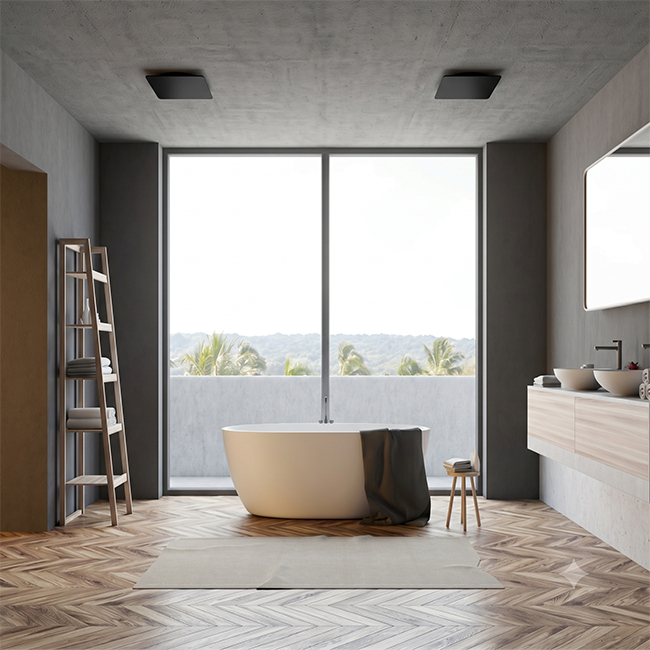 Válvula ClimaConnect Design cuadrada de Ø 125 mm - negra