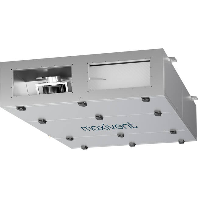 Cajas de tratamiento de aire Maxivent WTW con intercambiador de calor de contracorriente, 3500 m³/h, horizontal a la izquierda - PHE 3500 F OOJL