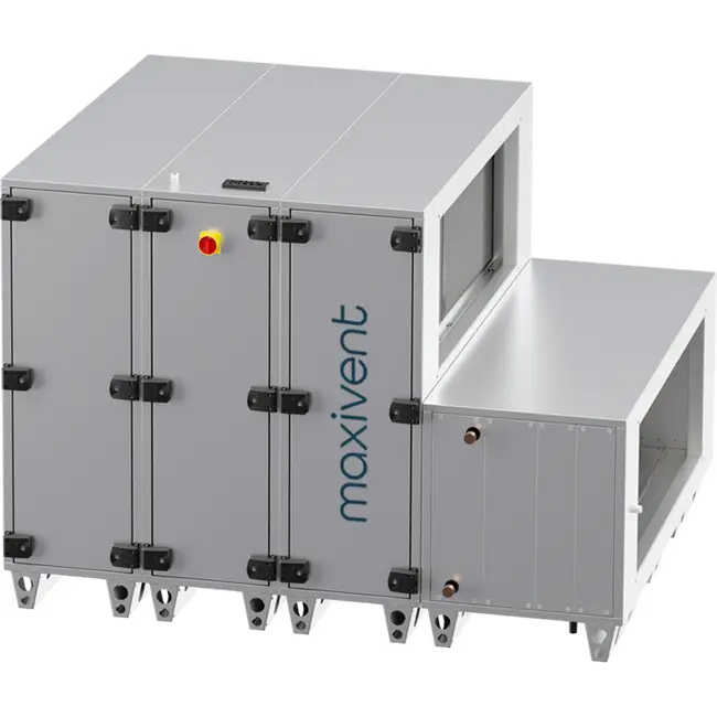 Cajas de tratamiento de aire Maxivent WTW con rueda de calor de 5000 m³/h y batería DX, horizontal a la derecha - RHE 5000 H ODJR T 01